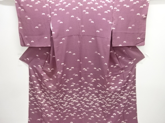 JAPANESE KIMONO / ANTIQUE KIMONO / SILK / HIGE TSUMUGI / PINE